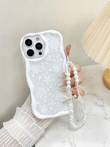 Cream Textured Painted Protective Phone Case With Chain, Compatible With IPhone 14, 14 Pro, 14 Pro Max, 13, 13 Pro, 13 Pro Max, 11, 11 Pro Max, 12, 12 Pro, 12 Pro Max, XR, XS, 15, 15 Pro, 15 Pro Max, 16, 16 Pro, 16 Pro Max, 17, 17 Pro, 17 Air, 17 Pro Max, Advanced Anti-Drop Phone Case - Multicolor - View 6