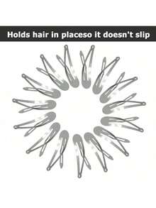 Coufce 20个装 2英寸金色金属卡扣发夹，可弯曲防滑发夹，适合女孩和女士的时尚发饰（金色），头部饰品，爪夹，发卡，发夹 - 銀色1 - 查看 5