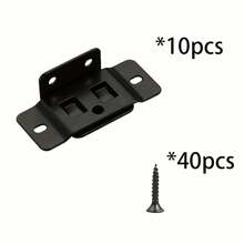 10 piezas Soportes de conexión de muebles de instalación rápida, soportes de esquina de alta resistencia, conectores de esquina de muebles de acero inoxidable con tornillos, adecuados para cajones, gabinetes, mesas y sillas - A - Ver 6