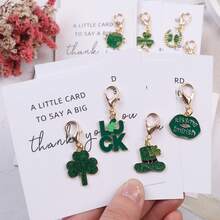 12pcs Green Keychain Set, St. Patrick's Day Pocket Hugs Gift Pack, Lucky Pocket Token Thank You Cards, Irish Holiday Party Favors With Clover, Shamrock, Green Hat, Rainbow And Pot Of Gold Decorations. Suitable For Men And Women, For Handbags, Coin Purses, Backpacks And Car Keys. Thank You Gifts, Party Favors And Friendship Gifts For Family, Friends, Students And Colleagues. - Multicolor - View 6