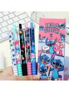 1pc/5pcs/Pack Stitch Gel Pen With 0.5mm Black Ink, Pressurized, Student Supplies, Office Writing Stationery, Gift - Stitch Pen - View 4