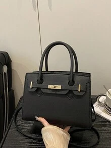 Platinum Chic Handbag, Lightweight Luxury Minimalist Versatile Shoulder Bag, Large Capacity Unique Crossbody Bag - [With Small Pouch] - Multicolor - View 21