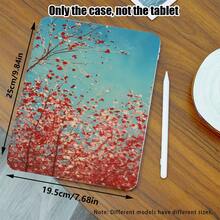 1pc Floral Pattern Flip Cover Desk Protective Case With Pen Slot, Compatible With IPad 10.9/10.2/Air 5th Gen/Pro 11/10th Gen/9.7/Air 2/Compatible With IPad (7th Gen)/Compatible With IPad (8th Gen)/Compatible With IPad Air 4/5/Pad Pro 11/Compatible With IPad 10.9" (2022), Smart Protective Cover, Compatible With IPad Air 13 (M3 2025)/Pad Air 11 (M3 2025)/Pad Air 11 (M3 2025)/Pad 11 (A16 2025), Fits S7/S8/S9/S6 Lite/S7+/S8+/S7FE/A7/A8/A9 - Multicolor - View 3