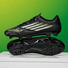 1双全新男女足球鞋，低帮钉鞋，适合上学、比赛、训练，防滑、耐磨、抓地力强，男女通用成人足球鞋 - 黑色 - 查看 2