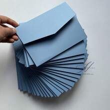 NIEWSPECIAL 25pcs Tri-Fold Pocket Wedding Invitation Envelopes, Engagement 15th Anniversary Birthday Baptism Minimalist Invitation Envelopes, 5*7 Inch Invitation Cards, DIY Invitation, Pocket Invitation, Customized Invitation - Sky Blue - View 10