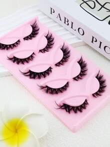5 PairsOf Luxurious Fluffy False Eyelashes - Thick, Wispy, 3D Volume, Reusable, Soft, Lightweight, Faux Mink Strip Lashes For Dramatic Eye Makeup Look Strip Lashes, Lashes, Eyelashes, Fake Lashes - Criss Cross lashes - View 6
