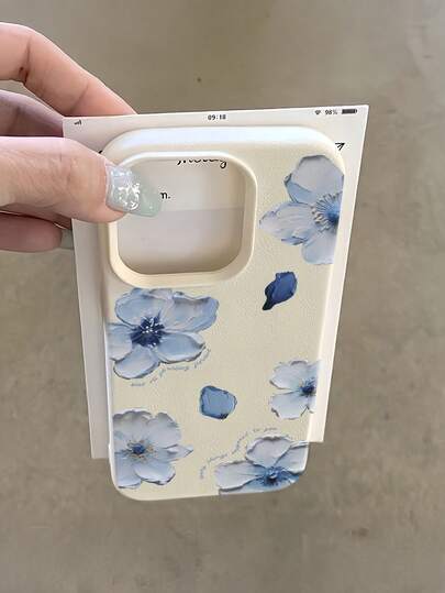 غطاء هاتف مقاوم للصدمات من مادة TPU بتصميم نباتي أبيض وكتابة إنجليزية بسيطة، متوافق مع هواتف آيفون 17، 16، 15، 14، 13، 12، 11 برو ماكس، إير، وسلسلة