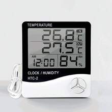 1pc HTC-2 LCD Electronic Hygrometer, Smart Digital Thermometer & Hygrometer - Weather Station Clock, Indoor Outdoor Temperature Sensor With Alarm Clock, Creative Dual Temperature Display Home Use Digital Thermometer Hygrometer With Alarm - Combo Version (HTC-2) - View 14