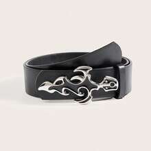 1pc Retro Y2K Rock Band Letter KISS Rivet Fashionable Belt, Suitable For Jeans Outfit In All Seasons - Black - View 9