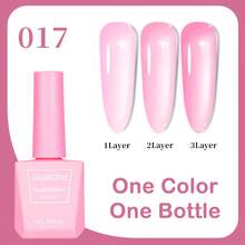 1 Bottle 15ml Milky Jelly Nude Color Gel Nail Polish, Transparent, Translucent Pink Gel Manicure Set, Suitable For Nail Salons And DIY Home Manicure, 58 Colors Gel Nail Polish Nails - Multicolor - View 23
