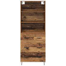 vidaXL Highboard mit Schubladen 2 pcs Altholz Holzwerkstoff - Gelb - Übersicht 8