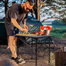 3-In-1 Ultra-Light Folding Camping Table, Suitable For Yard, Fishing, Hiking, Picnic, Camping, Beach, BBQ, Park And More. Portable Outdoor Backpack Table & Chair Set With Storage Bag - Multicolor - View 4