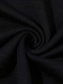 Women's Tropical Shell Print Casual T-Shirt - High Elasticity Round Neck Short Sleeve Top, Machine Washable White Blue Summer Beachwear, All-Season Comfortable Fit, Breathable Fabric, Simple Design, Tops For Women, Vacation Outfits For Women - 黑色 - 查看 4