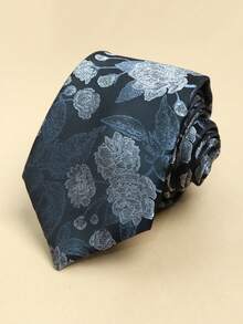 1pc Black Floral Print Casual Streetwear Daily Party Gift Unisex T-Shirt - Multicolor - View 12