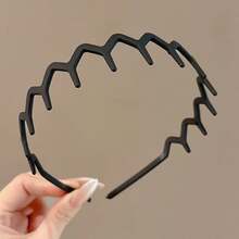 1件装 2025新款黑色隐形发带，男士可水洗防滑齿状发圈，男士发夹 - A - 查看 11