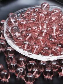 50pcs 8mm Transparent Glass Beads, Crystal Clear Glass Beads, Suitable For Jewelry Making DIY Bracelets, Necklaces, Clothing Weaving - 8mm-50pcs - View 3