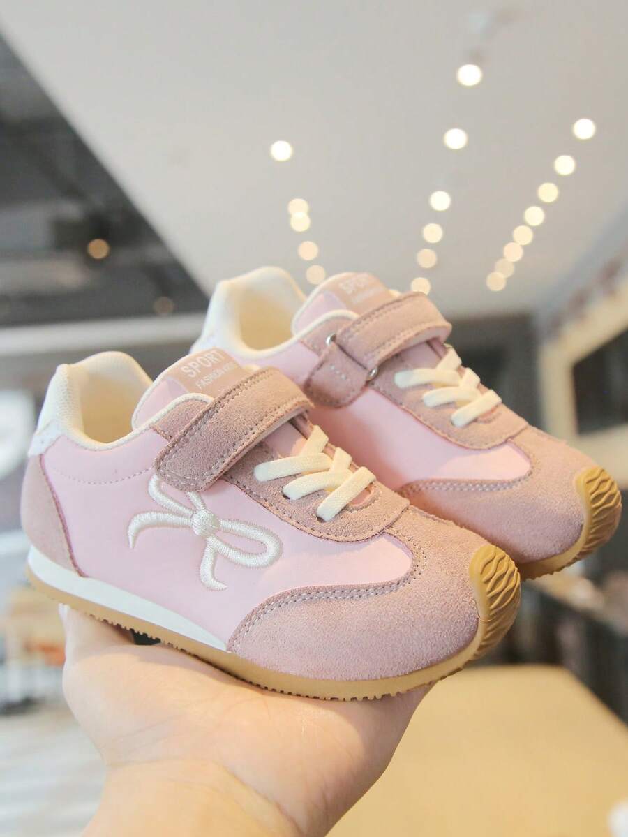 Giày thể thao trẻ em mới mùa Xuân/Thu 2026, giày tập luyện cho bé gái, giày thể thao thường ngày cho bé trai, giày chạy bộ đế mềm cho trẻ nhỏ. - Hồng - Xem 1