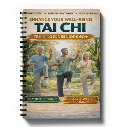 Tai Chi For Seniors Journal | 10-Minute Gentle Routines For Balance, Joint Mobility & Confidence - Seated & Standing Options, 4-Week At-Home Plan, Large Print, Illustrated, Scrapbook, Paper Material