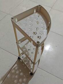 1pc Kitchen/Bathroom Corner Shelf, Freestanding Triangular Storage Rack, Multipurpose Organizer For Toilet/Vanity Bathroom Accessories - Multicolor - View 14