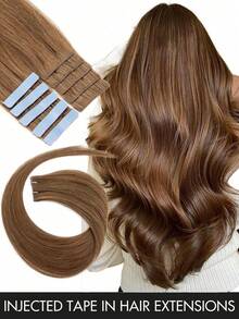 10pcs Seamless Invisible Clip-In Hair Extensions - Natural Straight Human Hair, Light Blonde Woven Extensions, Suitable For Caucasian Women And Men (12 Inch, 14 Inch, 16 Inch, 18 Inch, 20 Inch, 22 Inch), Seamless Blend, No Damage - Multicolor - View 16