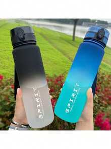 1个大容量渐变色保温水瓶，耐热便携运动水壶，可重复使用防漏杯，男女通用，适合健身、户外、旅行、日常使用，是野餐、返校的完美礼物 - 彩色 - 查看 12