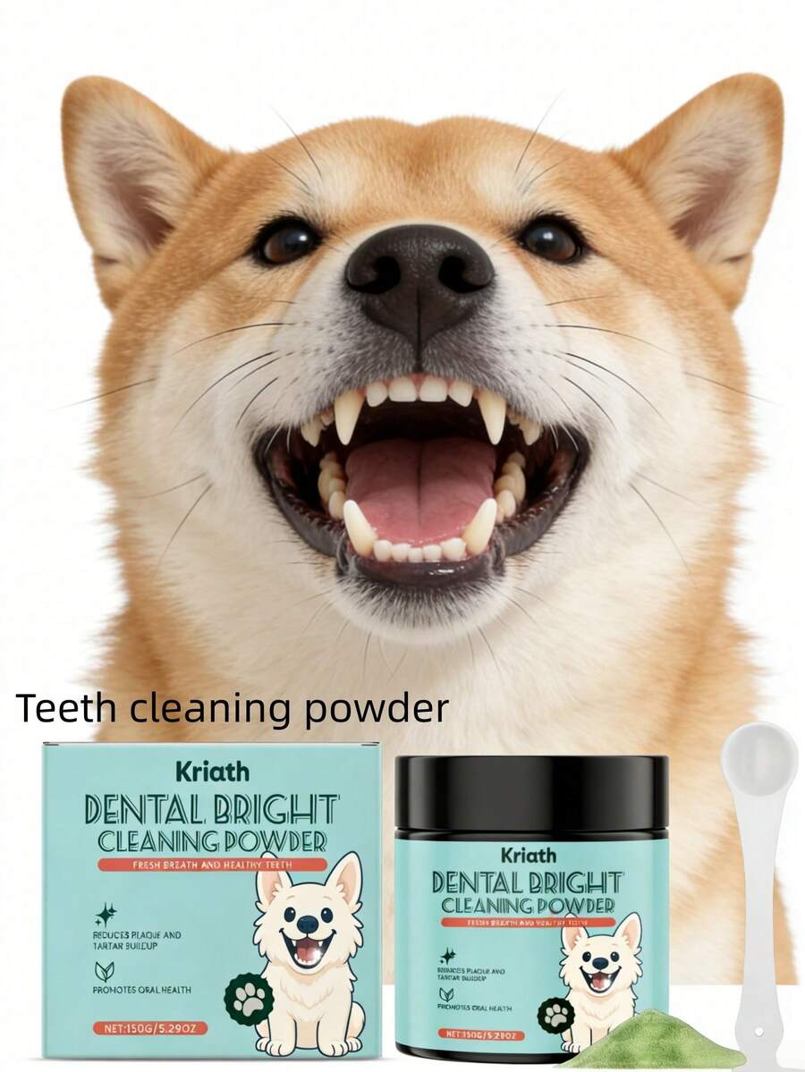 Gentle Formula Teeth Cleaning Powder For Dogs & Cats, Daily Dental Care Products For Fresh Breath & Tartar Prevention, Teeth Cleaning Without Brushing For Dogs & Cats