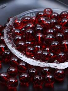 50pcs 8mm Transparent Glass Beads, Crystal Clear Glass Beads, Suitable For Jewelry Making DIY Bracelets, Necklaces, Clothing Weaving - 8mm-50pcs - View 15