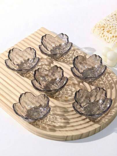 6 Pcs/3 Pcs/1 Pc Glass Petal Candle Holder, French Romantic Style Scented Candle Holder, Suitable For Dining Table, Wedding, Birthday, Living Room, Entryway, Tea Room, Desktop Decoration, High-End Restaurant, Fireplace Side