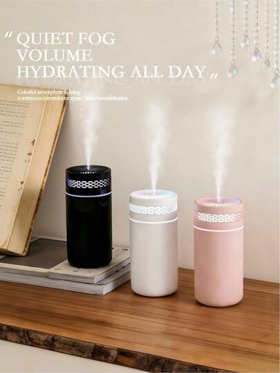250ml Large Capacity USB Car Humidifier, Adopts Ultrasonic Quiet Atomization Technology, Can Also Be Used As Aroma Diffuser, With 5 Fragrance Scents And LED Mood Lighting, Auto Shut-Off Function, Suitable For Car, Office And Bedroom, Available In 3 Colors, Multiple Set Combinations