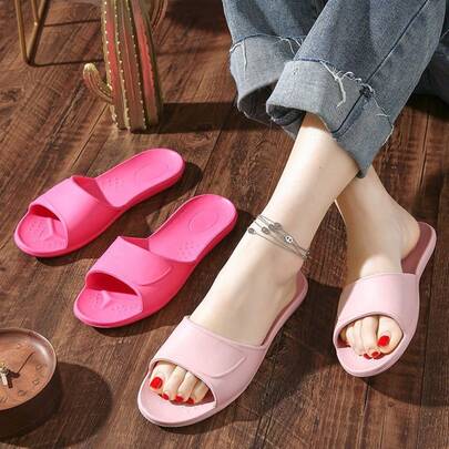 1双女士EVA拖鞋，轻便舒适，适合居家、浴室使用，防滑防臭，夏季款