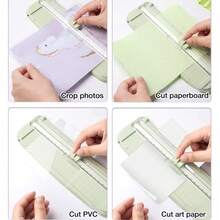 1PC Portable A5/A6 Paper Cutter Trimmer, Uncharged Manual Cutting Tool Made With Durable Plastic, School, Home, And Office Use - one-size - View 6