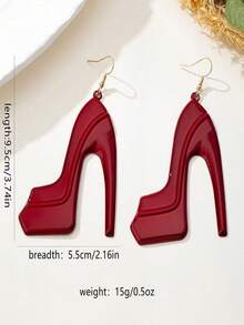 设计师款高跟鞋耳环套装，奢华长款耳环，吸睛派对及日常佩戴耳环，送给女友的惊喜礼物，附赠礼盒 - 耳飾 - 查看 3