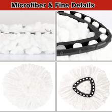 3 Pack Spin Mop Replacement Head Easywring 1-Tank System, Easy Cleaning, Microfiber, Machine Washable - A - 查看 6