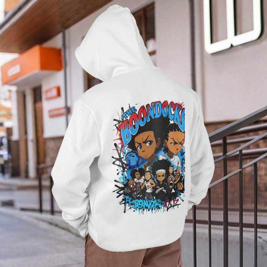 "You Are Already Excellent Enough" - Men's Casual Long-Sleeved Hooded Sweatshirt With Drawstring, Suitable For Autumn And Winter Wear, A Perfect Gift For Your Boyfriend. - White - View 1