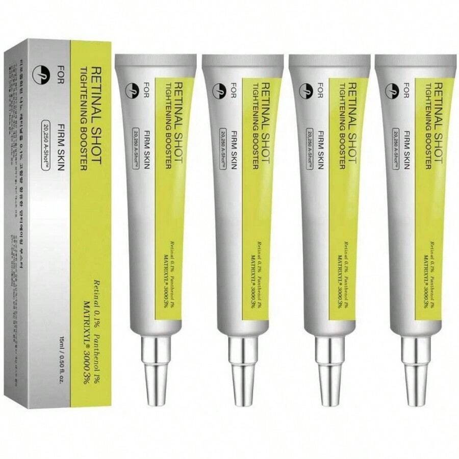 Retinol Firming Serum, Containing 0.1% Retinol Essence, 4-Pack.  It Minimizes Pores, Reduces Wrinkles And Fine Lines, Firms The Skin, Fights Aging, Improves Uneven Skin Texture, Smooths Rough Areas, And Leaves Skin Visibly Healthier (60ml). - 4 件裝 - 查看 1
