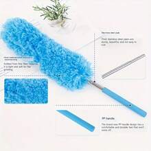 Bộ dụng cụ vệ sinh máy hút bụi sợi siêu mịn, kèm cần nối dài, thiết kế thu gọn linh hoạt, thích hợp cho quạt trần, trần nhà cao, rèm cửa, đồ nội thất, bề mặt xe hơi và làm sạch bụi nhẹ, màu xám. - A - Xem 7