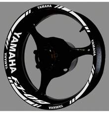 Calcomanias Stickers Para Rines  Fj-09 Fj09 Rin Moto - Blanco Reflejante / Blanco Reflejante - Ver 3