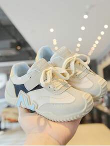 2026 Spring/Autumn New Kids Sports Shoes, Girls' Training Shoes, Boys' Casual Sneakers, Toddlers' Soft Bottom Running Shoes - Beige - View 6