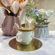 24/48 Packs, 33cm Placemats, Disposable Placemats, Gold Round Sequin Pattern, Suitable For Valentine's Day, Thanksgiving, Birthday Parties, Wedding Parties, Bridal Showers, Dinner Parties, Banquets, Dining Tables, Picnics, Cafes And Other Occasions. - Multicolor - View 1