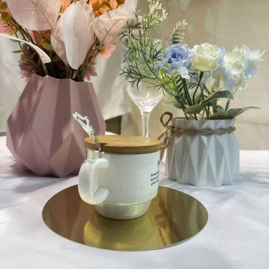 24/48 Packs, 33cm Placemats, Disposable Placemats, Gold Round Sequin Pattern, Suitable For Valentine's Day, Thanksgiving, Birthday Parties, Wedding Parties, Bridal Showers, Dinner Parties, Banquets, Dining Tables, Picnics, Cafes And Other Occasions. - Multicolor - View 1