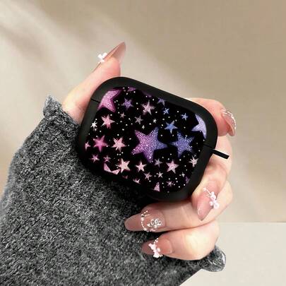 星形图案耳机保护套，适用于第一代/第二代耳机，新款无线耳机保护套 3/Pro/Pro2，送给男友/女友的礼物，情人节，开斋节