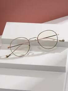 Photochromic Clear To Light Grey Sunglasses For Women Men, Retro Round Metal Classic Fashion Glasses, UV & Blue Light Blocking Shades For Outdoor Travel Driving Screen Time Daily Outfits - 無色 - 查看 3