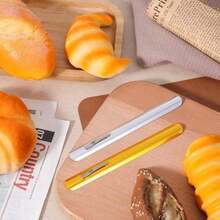 2Pcs Table Crumb Sweeper, Aluminum Crumbers For Servers Bread Crumber Cleaner With Pocket Clip For Tablecloth In Restaurants And Home (Gold And Silver) - / - View 5