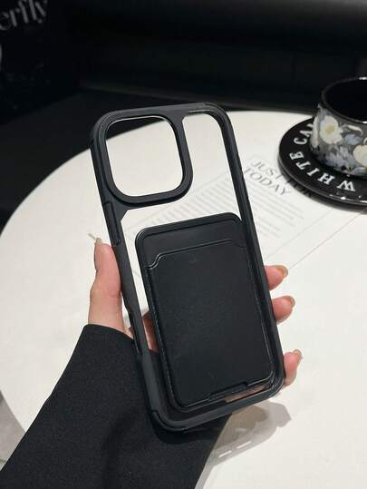 A Card Wallet-Style Four-Drop-Proof Acrylic TPU Soft-Edged Phone Case, Compatible With IPhone, Men's Phone Case