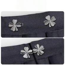 三叶草牛仔裤腰带夹 - 可调节腰部束紧带,无需缝纫金属合金纽扣,可重复使用且可拆卸,塑造纤细腰身 - 多色 - 查看 11