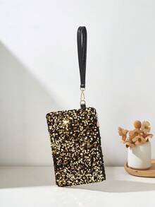 Sequin Women's Envelope Bag, Small Handbag, Clutch, Phone Pouch, Coin Purse - Multicolor - View 4