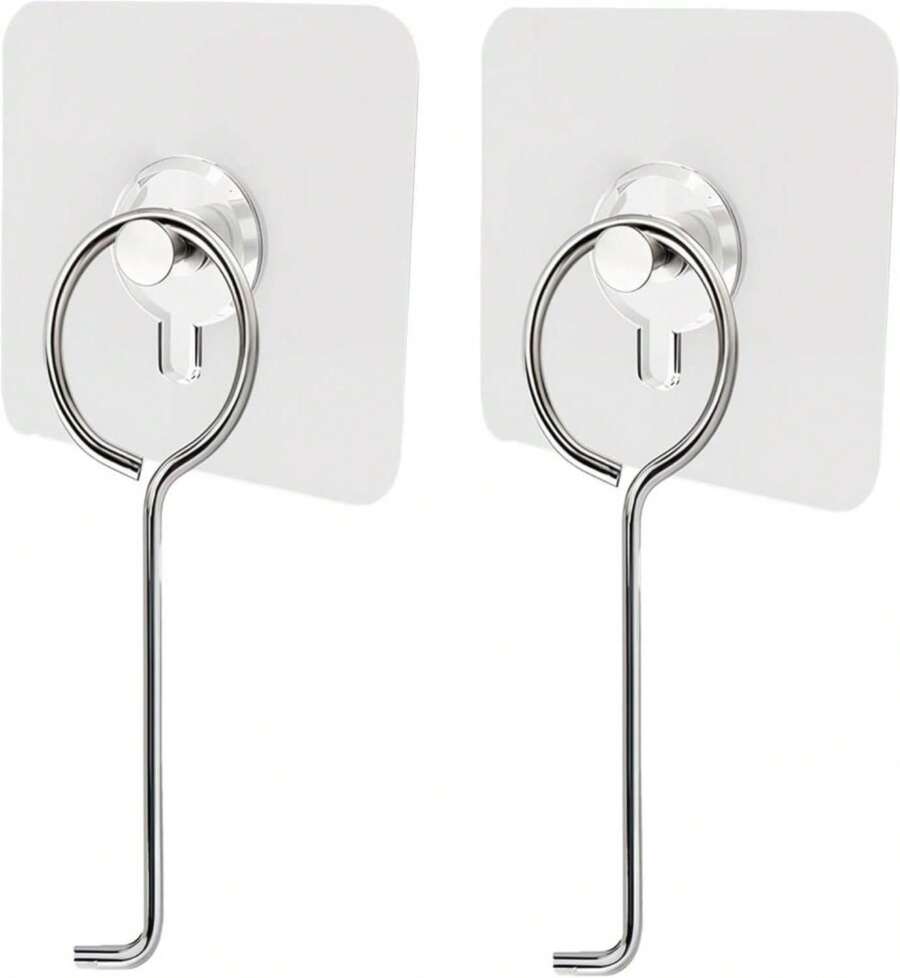 DWGEPT Drain Lifing Hooks For Shower,Drain Key,Linear Drain Removal Tool,Drain Grate Removal Clean Extractor Tool,Clean Hair Catcher Plug,Sink Strainer,Adhesive Hook 2Pcs - ColorB - 查看 1