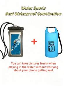 这款全新女士防水包完美搭配防水手机袋，即使在水下也能轻松使用手机。它提供四种容量选择：2升、5升、10升和15升。这款多功能女士户外斜挎包采用耐用、防刮的PVC材质制成。它是一款大容量防水背包，适合潜水、漂流、游泳、海滩活动、峡谷探险和徒步旅行。 - 彩色 - 查看 26