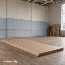 Gymnastics Gym Crash Mat Landing Tumbling Safety Exercise Mat Pad Critical Fall Height Tested To 3 Metres BS:EN1177 - Beige - View 5