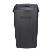Kitchen Must-Have: 13 Gallon Swing Top Trash Can In Black Color - Keeps Your Kitchen Tidy And Forgives You For Bending Over - Black - View 8